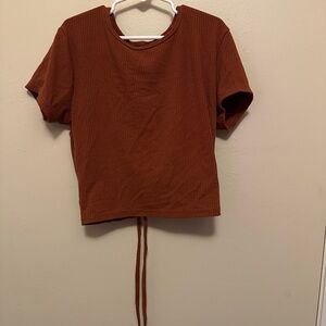 Rue21 Terracotta Ribbed Top